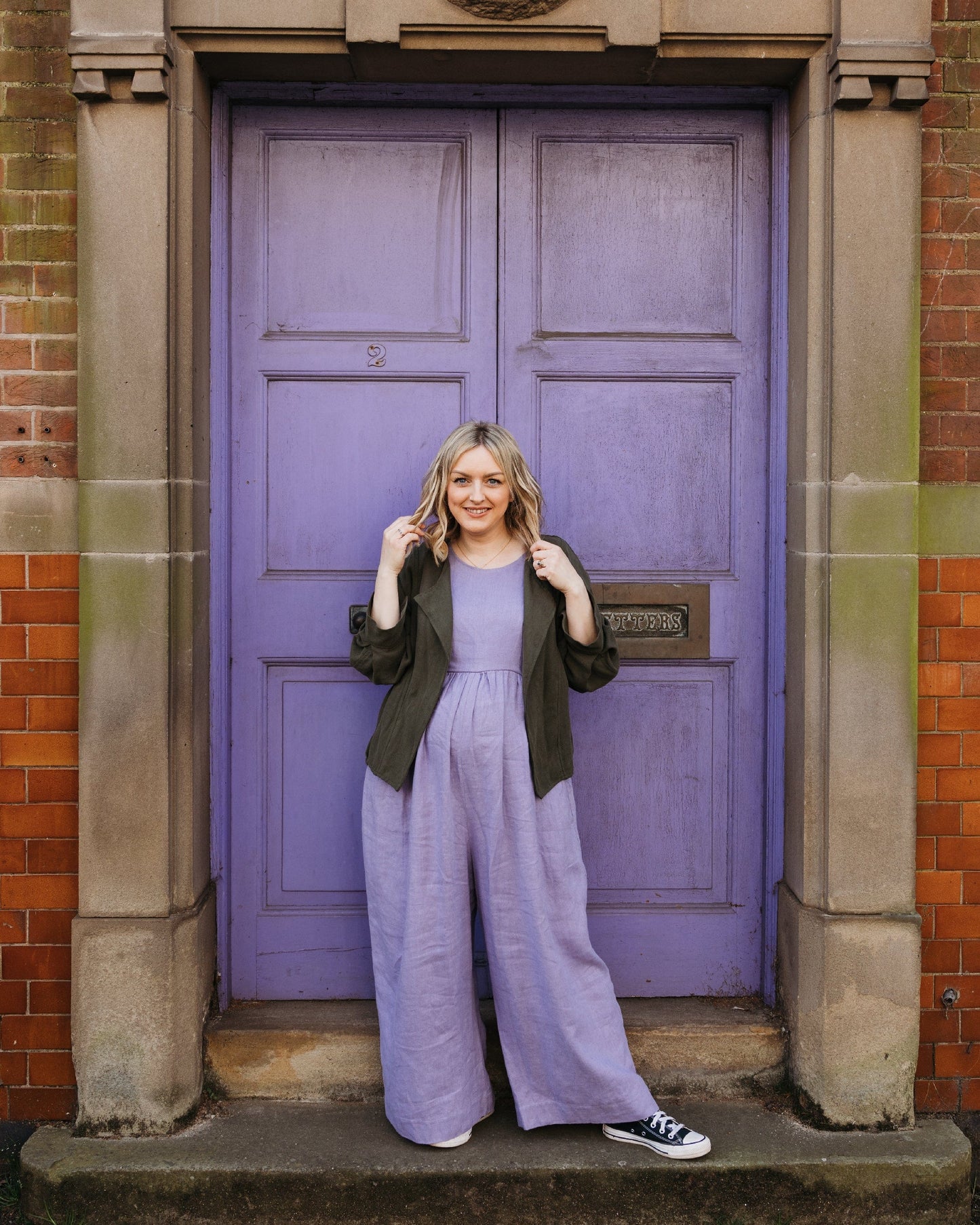 Linen Jumpsuit - Ada - Lavender