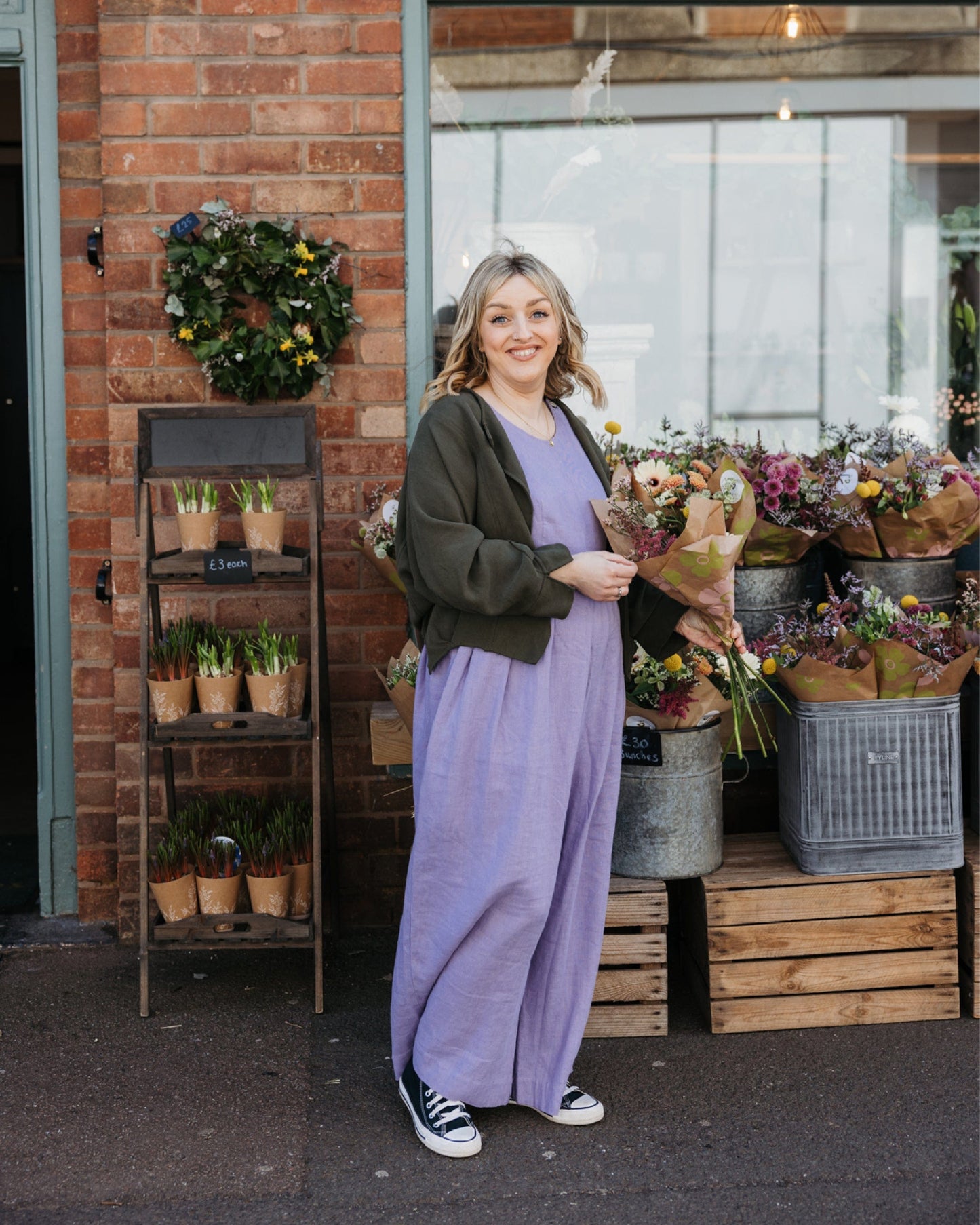 Linen Jumpsuit - Ada - Lavender