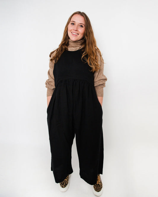 Linen Jumpsuit | Black | Journy