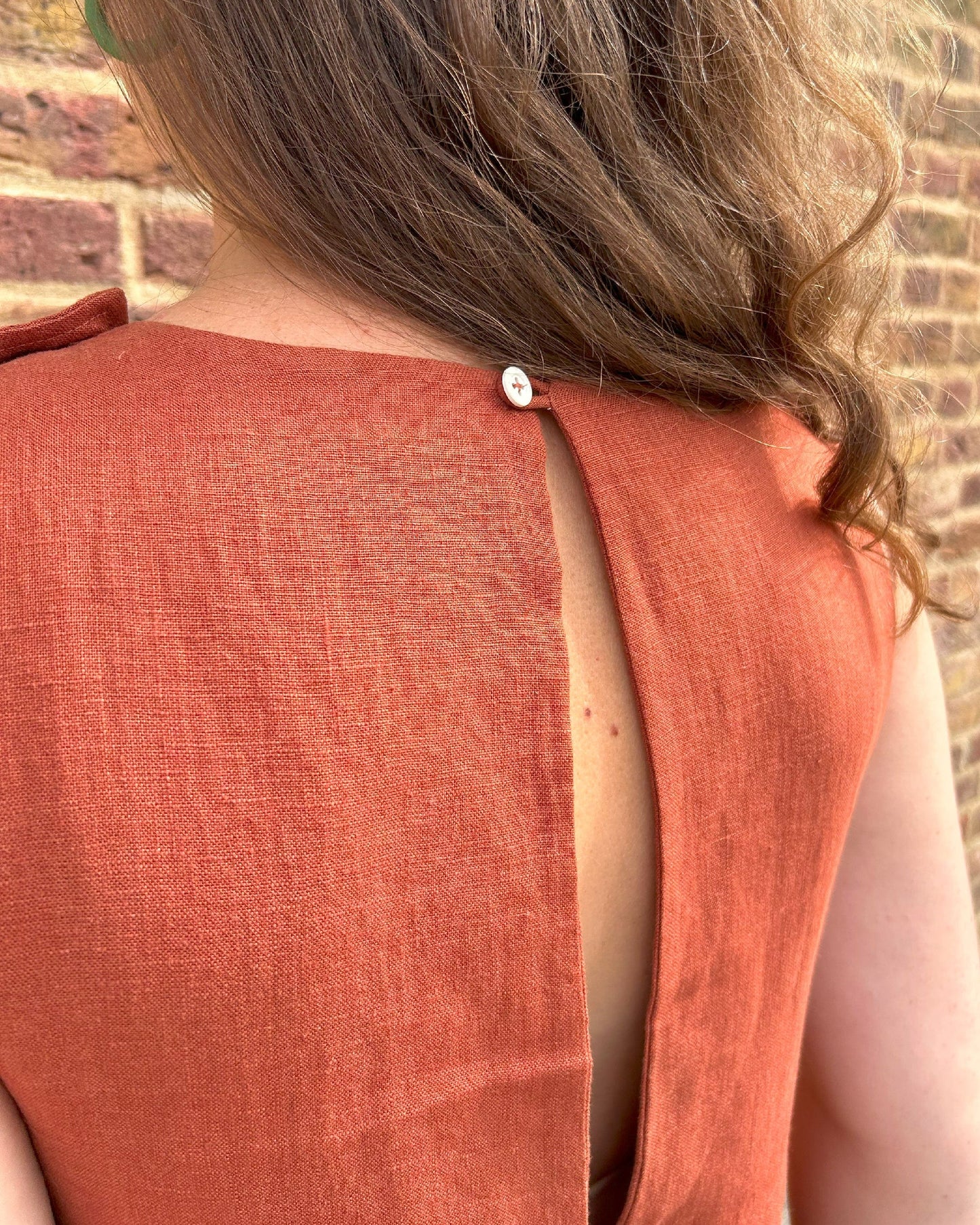 Linen Jumpsuit - Ada - Burnt Orange