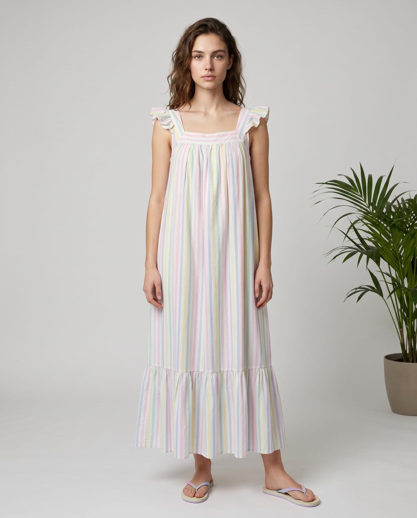Cotton Maxi Dress | Candy Stripe | Journy