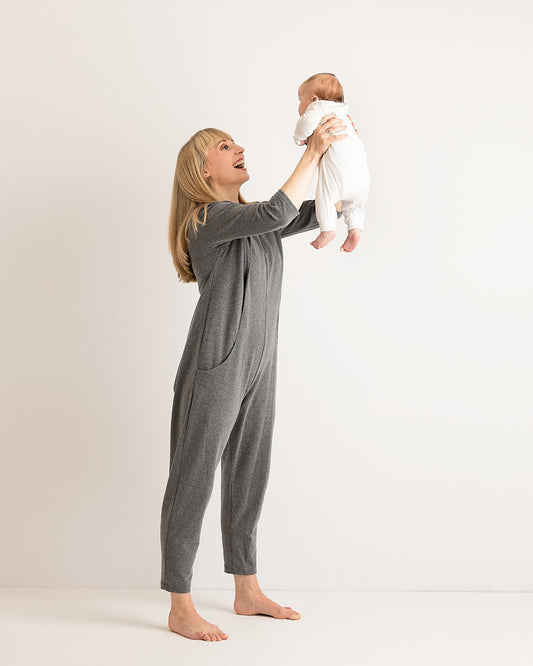 Etta Jumpsuit - French Terry - Grey