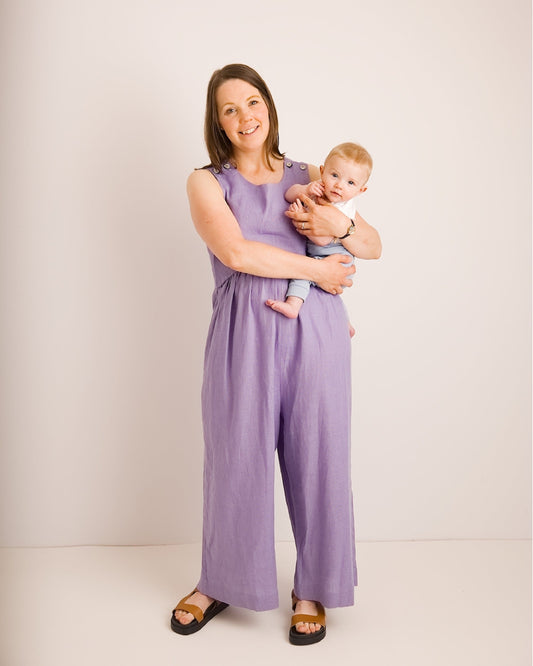 Linen Jumpsuit - Ada - Lavender