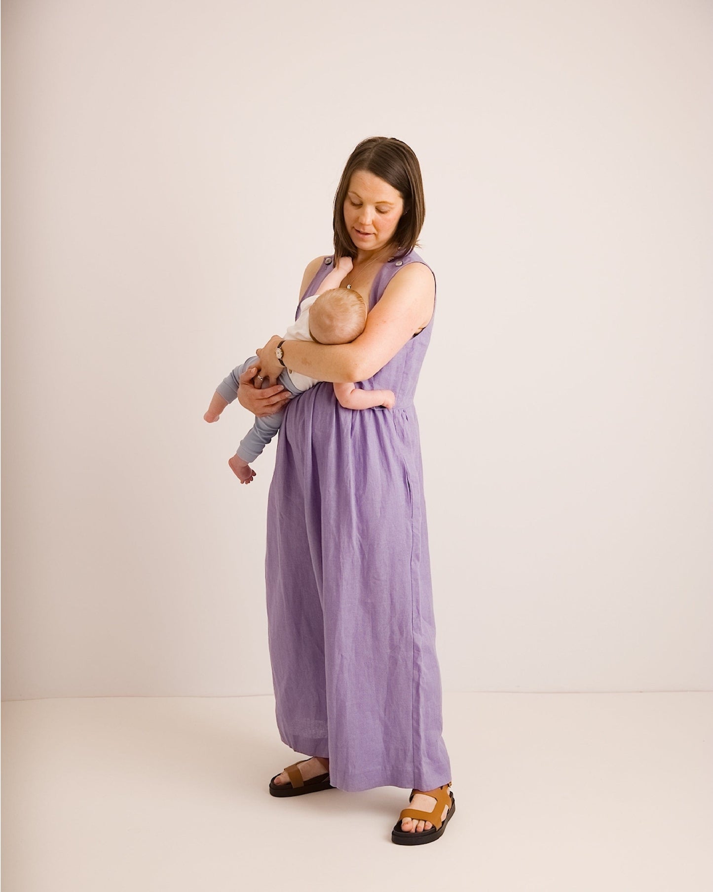 Linen Jumpsuit - Ada - Lavender