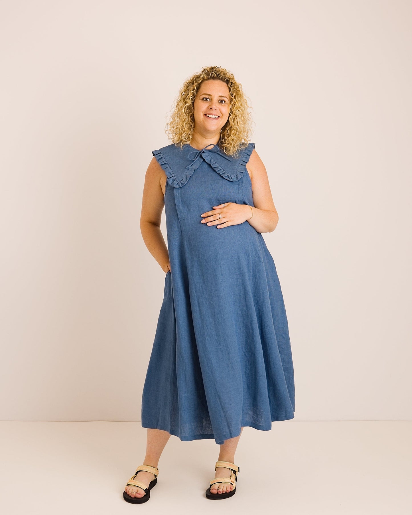 Linen Dress | Aegean Blue | Journy
