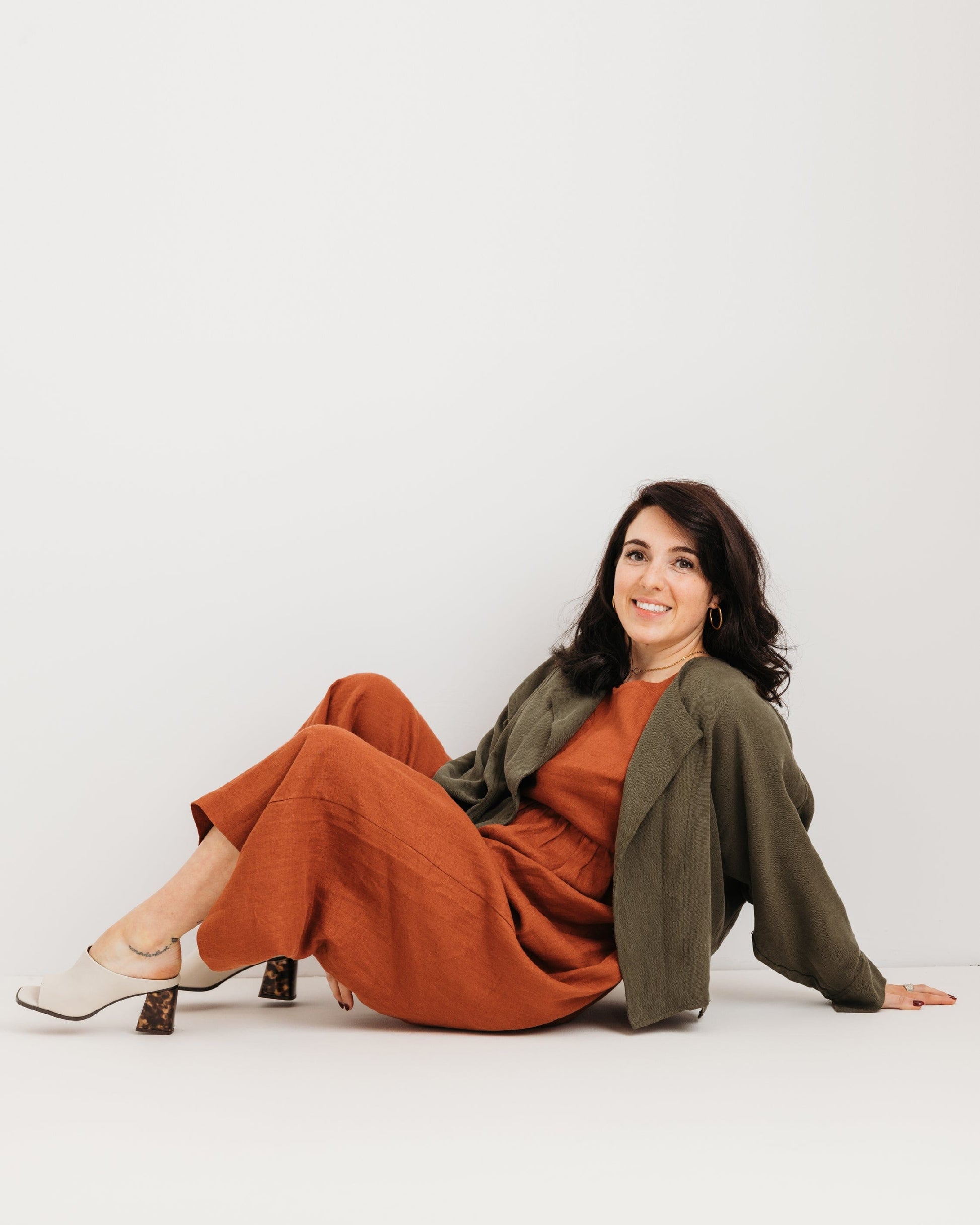 Linen Jumpsuit - Ada - Burnt Orange
