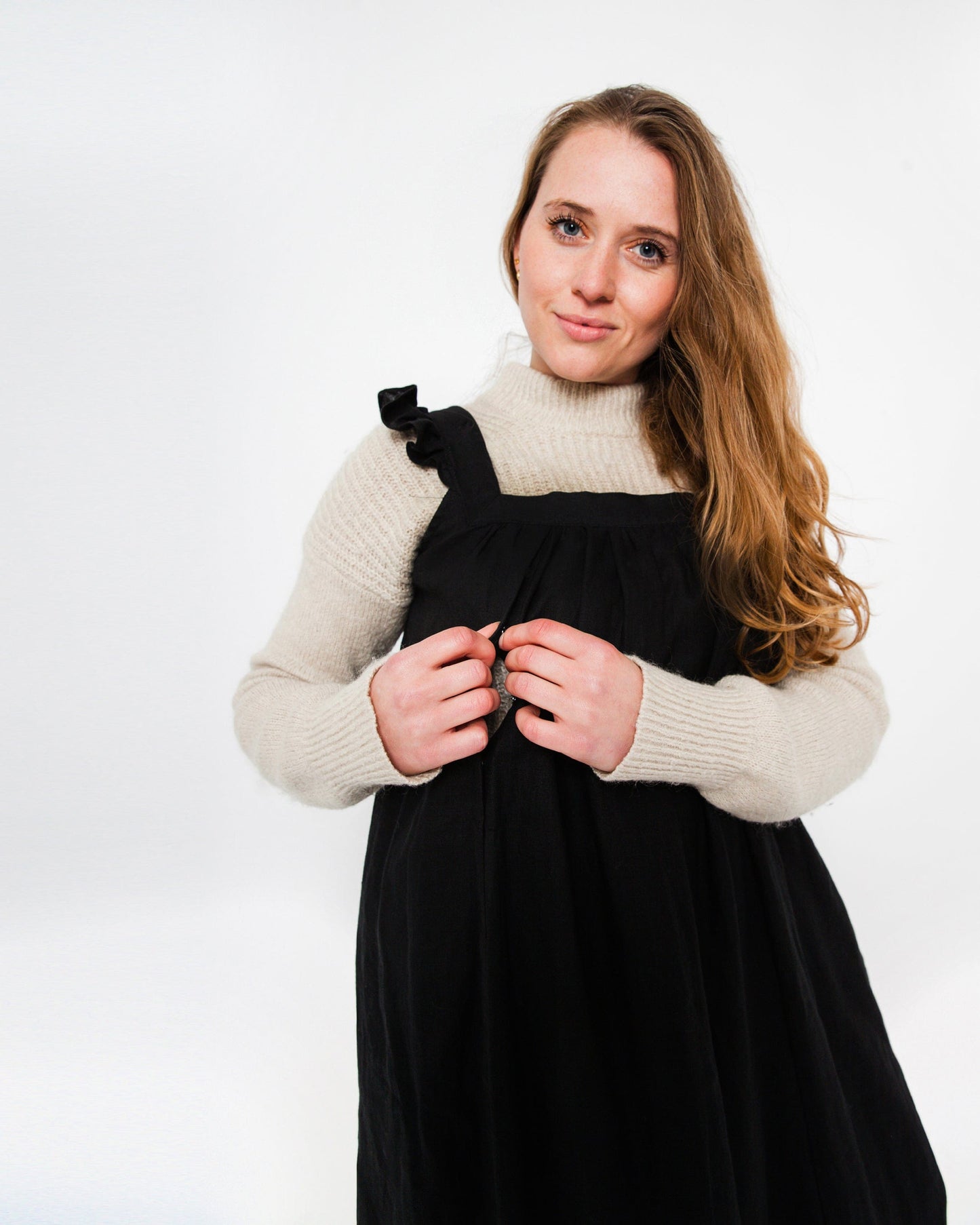 Linen Maxi Dress | Black | Journy
