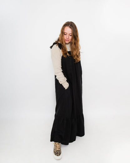 Linen Maxi Dress | Black | Journy