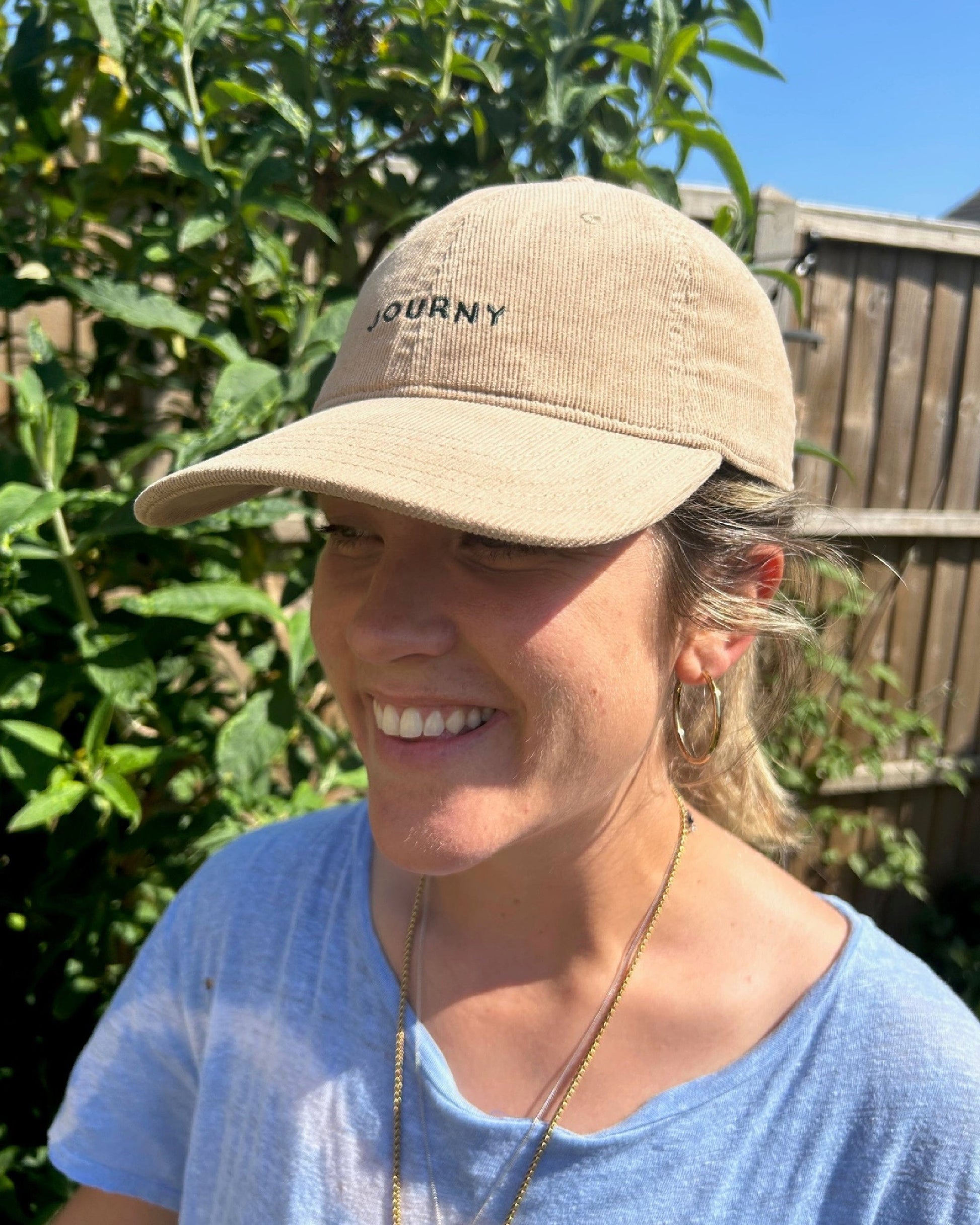 Embroidered Corduroy Cap | Accessories | Journy