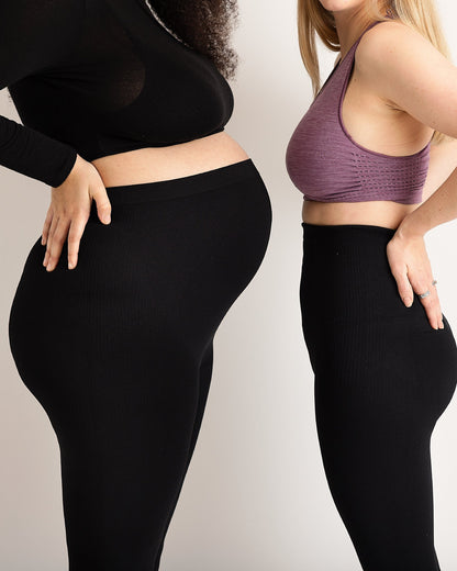 Penny Leggings - Maternity + Postpartum Leggings - Bump Supporting - Black