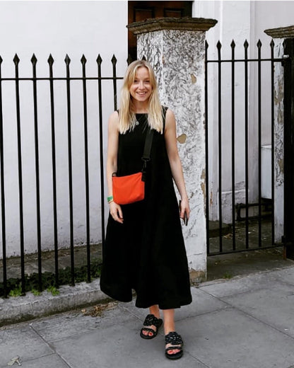 Linen Lucy Dress | Black Linen | Journy