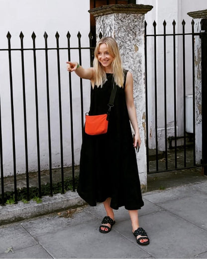 Linen Lucy Dress | Black Linen | Journy