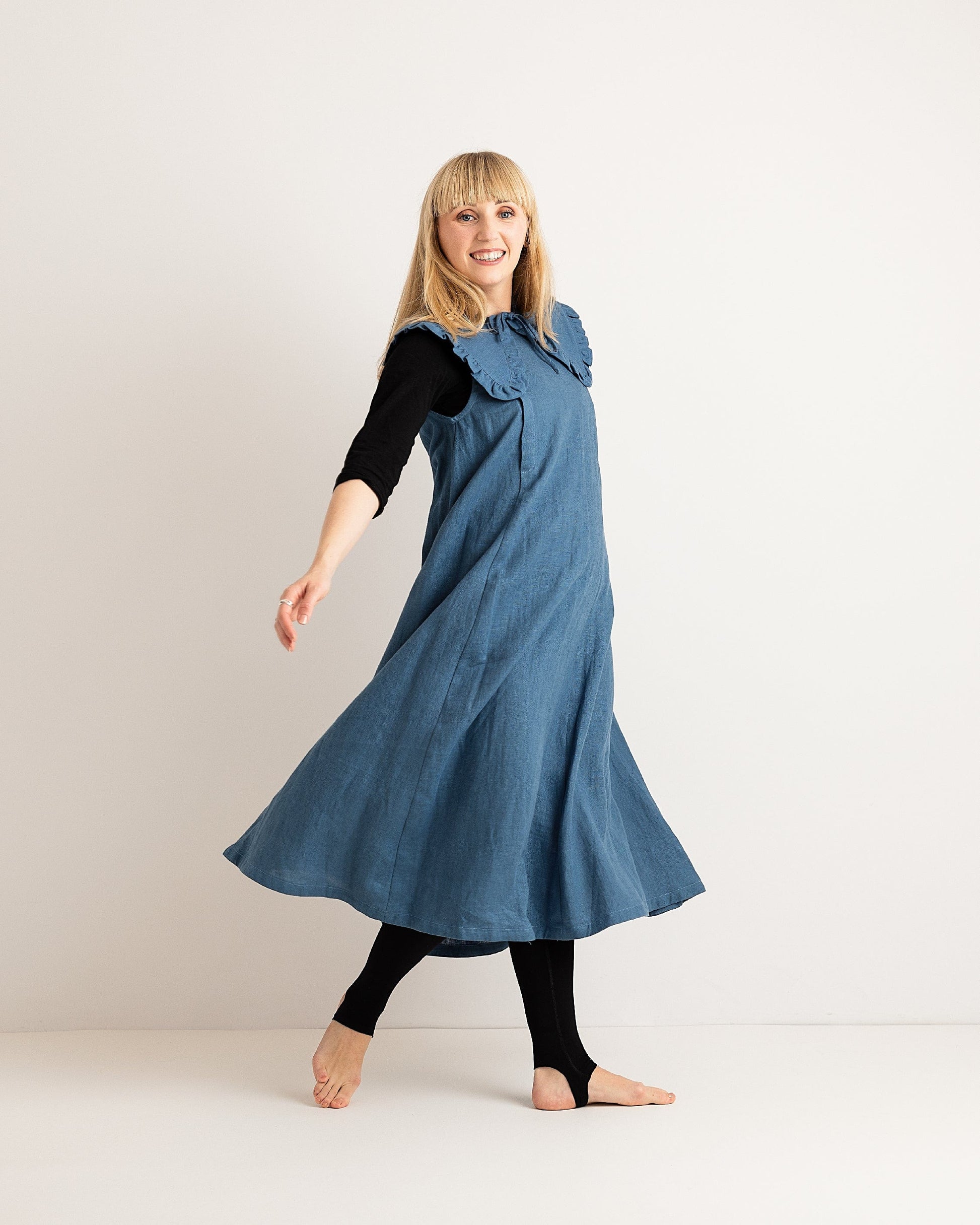 Linen Dress | Aegean Blue | Journy