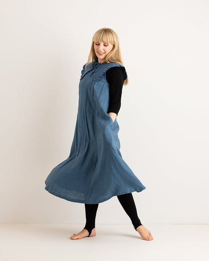 Linen Dress | Aegean Blue | Journy