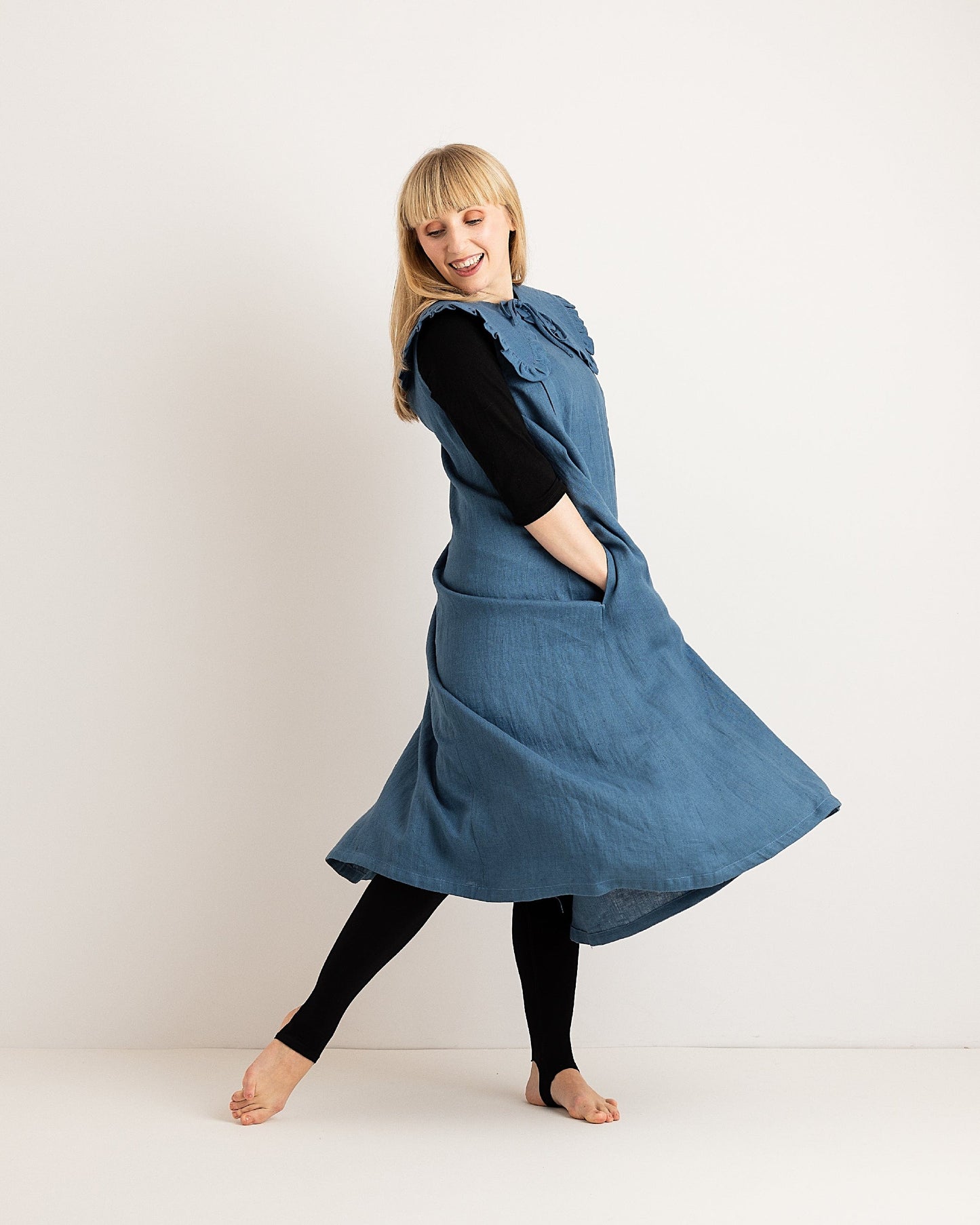 Linen Dress | Aegean Blue | Journy