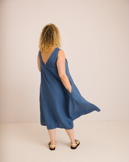 Linen Dress | Aegean Blue | Journy