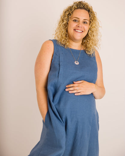 Linen Dress | Aegean Blue | Journy