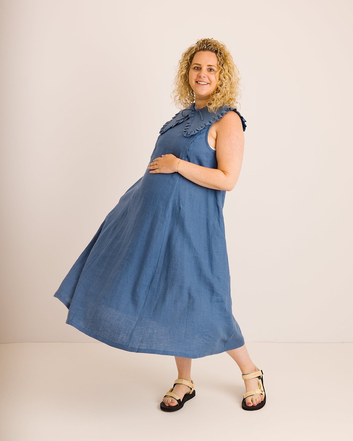 Linen Dress | Aegean Blue | Journy